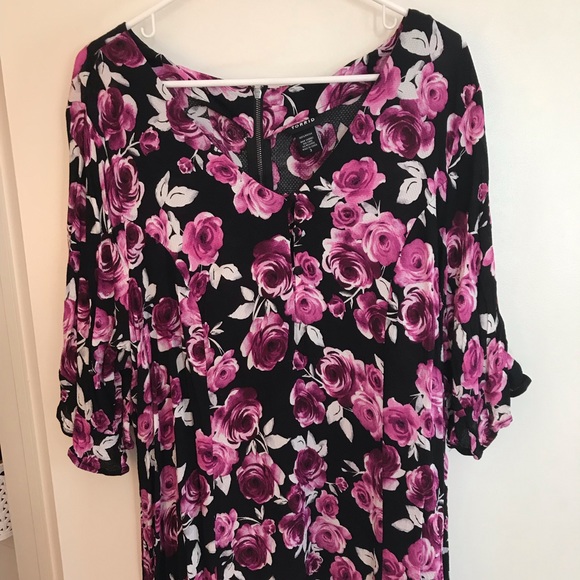 torrid Tops - Torrid Floral Blouse with Ruffle Sleeves